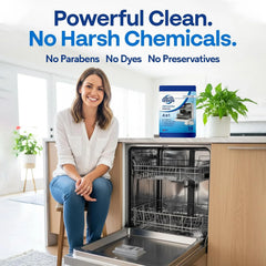 Earth Breeze Dishwasher Cleaner Tablets 4-in-1 Fragrance Free | Cleans, Deodorizes, Refreshes & Protects – Removes Odor, Buildup & Residue – No Harsh Chemicals, Safe for All Dishwashers