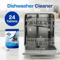 Earth Breeze Dishwasher Cleaner Tablets 4-in-1 Fragrance Free | Cleans, Deodorizes, Refreshes & Protects – Removes Odor, Buildup & Residue – No Harsh Chemicals, Safe for All Dishwashers